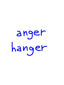 anger/hanger   似た英単語/似ている英単語　画像