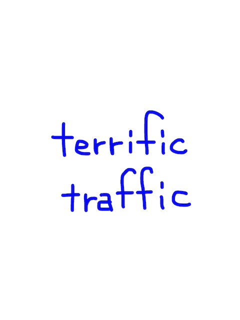 terrific/traffic 似た単語/似ている英単語　画像