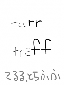 terrific/traffic　似た英単語/似ている英単語　画像