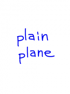 plain/plane 似た単語/似ている英単語　画像