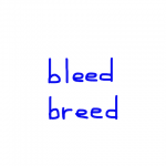 bleed/breed 似た英単語/似ている英単語　画像