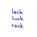 lack/luck/rack 似た単語/似ている英単語　画像