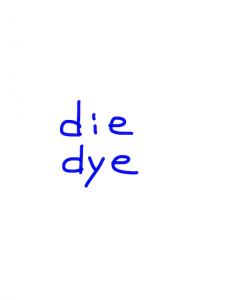 die/dye 似た単語/似ている英単語　画像