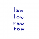 law/low/raw/row 似た単語/似ている英単語　画像