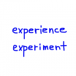 experience/experiment 似た単語/似ている英単語　画像