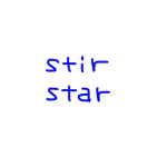 stir/star 似た単語/似ている英単語　画像