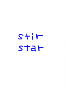 stir/star 似た単語/似ている英単語　画像