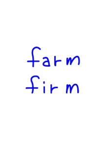 farm/firm 似た英単語/似ている英単語　画像