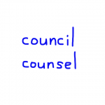 council/counsel　似た英単語/似ている英単語　画像