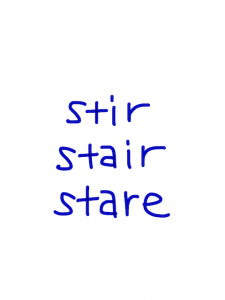 stir/stair/stare 似た単語/似ている英単語　画像