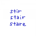 stir/stair/stare 似た単語/似ている英単語　画像