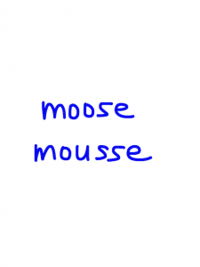 moose/mousse 似た英単語/似ている英単語　画像