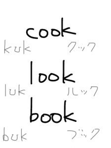 cock/cook 似た英単語/似ている英単語　画像