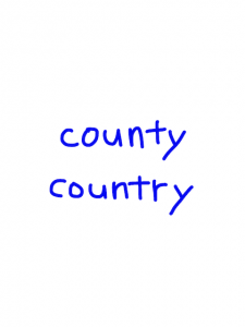 county/country   似た英単語/似ている英単語　画像