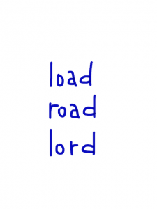 load/road/lord 似た英単語/似ている英単語　画像