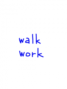 walk/work 似た英単語/似ている英単語　画像