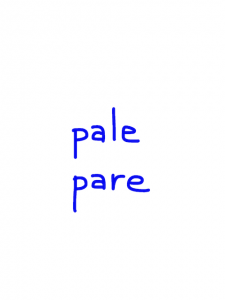 pale/pare 似た英単語/似ている英単語　画像