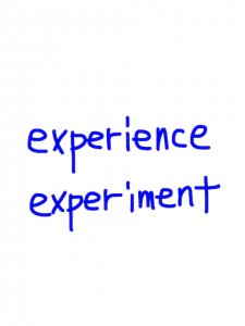 experience/experiment 似た単語/似ている英単語　画像