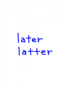 later/latter   似た英単語/似ている英単語　画像