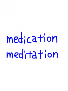 medication/meditation 似た単語/似ている英単語　画像