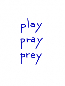 play/pray/prey 似た単語/似ている英単語　画像