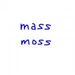 mass/moss 似た単語/似ている英単語　画像