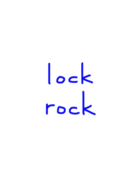 lock/rock 似た単語/似ている英単語　画像