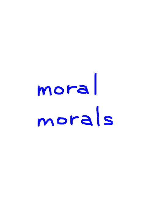 moral/morals 似た単語/似ている英単語　画像