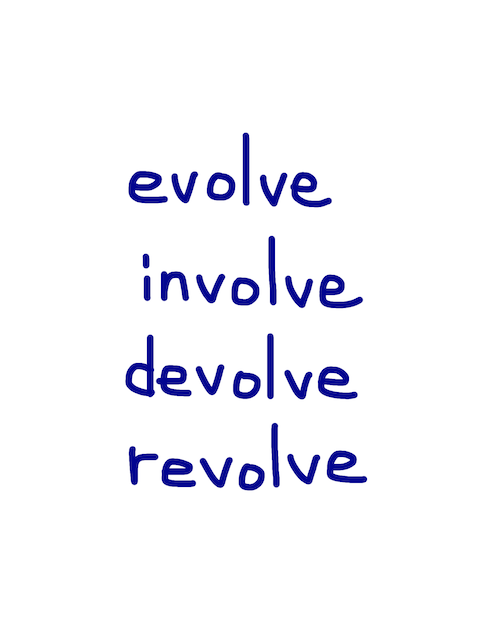 evolve/involve/devolve/revolve 似た英単語/似ている英単語　画像