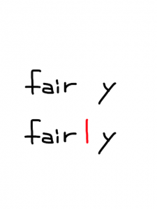 fairy/fairly 似た英単語/似ている英単語　画像