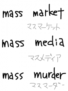 mass/math 似た単語/似ている英単語　画像