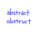 abstract/obstruct 似た単語/似ている英単語　画像