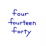 four/fourteen/forty 似た英単語/似ている英単語　画像