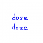 dose/doze 似た単語/似ている英単語　画像