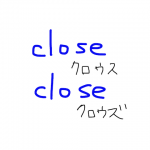 close/close 似た英単語/似ている英単語　画像