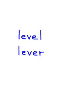 level/lever    似た単語/似ている英単語　画像