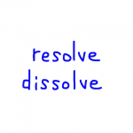 resolve/dissolve 似た英単語/似ている英単語　画像
