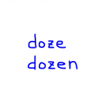 doze/dozen 似た単語/似ている英単語　画像