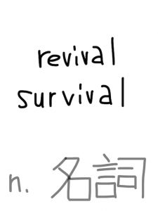 revive/survive 似た単語/似ている英単語　画像