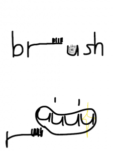 blush/brash/brush 似た単語/似ている英単語　画像