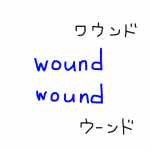 wound/wound 似た英単語/似ている英単語　画像