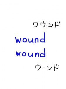 wound/wound   似た英単語/似ている英単語　画像