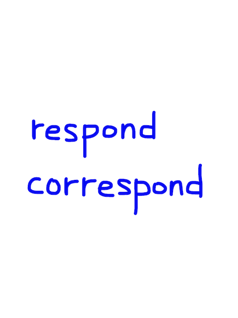 respond/correspond 似た英単語/似ている英単語　画像