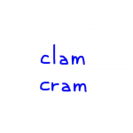 clam/cram 似た単語/似ている英単語　画像