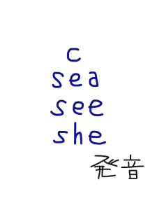 c/sea/see/she 似た単語/似ている英単語c/sea/see/she 似た単語/似ている英単語　画像