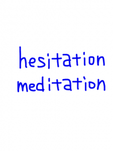 hesitation/meditation 似た単語/似ている英単語　画像