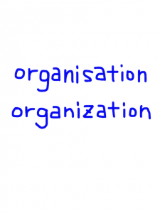 organisation/organization 似た単語/似ている英単語　画像
