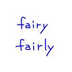 fairy/fairly 似た単語/似ている英単語　画像