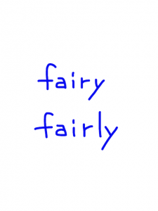 fairy/fairly 似た単語/似ている英単語　画像