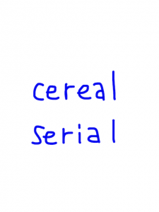 cereal/serial 似た単語/似ている英単語　画像